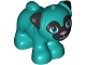 Part No: 24111pb03  Name: Dog, Friends, Pug, Standing with Black Muzzled Face and Ears, Metallic Pink Nose, and Dark Azure Eyes Pattern