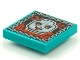 Lot ID: 251568007  Part No: 3068pb1548  Name: Tile 2 x 2 with BeatBit Album Cover - Skull with Red Eyes and Tongue Pattern