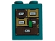 Part No: 3245cpb276  Name: Brick 1 x 2 x 2 with Inside Stud Holder with Reddish Brown and Gold Apothecary Drawers with White Labels and Bright Green Tag Pattern (Sticker) - Set 75684