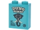 Part No: 3245cpb282 Name: Brick 1 x 2 x 2 with Inside Stud Holder with Tan and Black 'DUNG BOMBS' and Elephant Pattern (Sticker) - Set 76457 Part No: 3245cpb282 Name: Brick 1 x 2 x 2 with Inside Stud Holder with Tan and Black 'DUNG BOMBS' and Elephant Pattern (Sticker) - Set 76457
