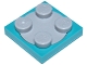 Part No: 3680c02  Name: Turntable 2 x 2 Plate with Light Bluish Gray Top (3680 / 3679)