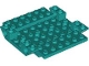 Lego part: Aircraft Fuselage Middle Bottom 8 x 8 with 4 Holes and 4 Pin Holes