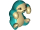 Part No: 67428pb05  Name: Sloth, Friends Style with Molded Tan Face, Stomach and Paws and Printed Bright Light Orange Eyes with Single Eyelashes, Black Nose, Dark Turquoise Eye Patches and Muzzle, Bright Pink Paw Pads Pattern