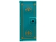 Lot ID: 320213410  Part No: 80683pb001  Name: Door 1 x 3 x 6 with Stud Handle with Gold Border and Arendelle Crest Flowers Pattern