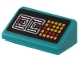 Part No: 85984pb504  Name: Slope 30 1 x 2 x 2/3 with Red and Yellow Lights and 2 Toggle Switches on Silver Background Pattern (Sticker) - Set 80022