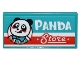 Part No: 87079pb1225  Name: Tile 2 x 4 with Panda Wearing Striped Shirt, Red Stripe, and White 'PANDA Store' Pattern (Sticker) - Set 80036