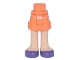 Lot ID: 407681558  Part No: 11202c00pb17  Name: Mini Doll Hips and Shorts with Light Nougat Legs and Dark Purple Shoes Pattern - Thick Hinge