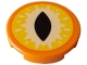 Part No: 14769pb0678  Name: Tile, Round 2 x 2 with Bottom Stud Holder with Yellow and Bright Light Yellow Eye with Black Slit Pupil Pattern (Dungeons & Dragons Beholder)