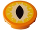 Lot ID: 411400085  Part No: 14769pb678  Name: Tile, Round 2 x 2 with Bottom Stud Holder with Yellow and Bright Light Yellow Eye with Black Slit Pupil Pattern (Dungeons & Dragons Beholder)