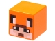 Minifig Head Special, Cube with Pixelated Fox Face Print