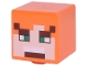 Part No: 19729pb092  Name: Minifigure, Head, Modified Cube with Pixelated Light Nougat Face, Green Eyes, Reddish Brown Eyebrows and Angry Open Mouth with Top Teeth Pattern (Minecraft Alex)
