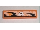 Part No: 2431pb0135R  Name: Tile 1 x 4 with Number 4 Orange and Black Decorative Pattern Model Right Side (Sticker) - Set 8211
