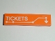 Part No: 2431pb0423  Name: Tile 1 x 4 with White 'TICKETS', Arrow and Transit Route on Transparent Background Pattern (Sticker) - Set 60097