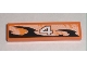Part No: 2431pb135R  Name: Tile 1 x 4 with Number 4 Orange and Black Decorative Pattern Model Right Side (Sticker) - Set 8211