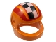 Part No: 2446px8  Name: Minifigure, Headgear Helmet Motorcycle (Standard) with Checkered Stripe and Red Stripes Pattern