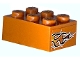 Lot ID: 59566759  Part No: 3002pb14  Name: Brick 2 x 3 with Orange Flame Pattern on Both Ends (Stickers) - Set 8641