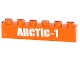 Part No: 3009pb183  Name: Brick 1 x 6 with White 'ARCTIC-1' Pattern (Sticker) - Set 60036