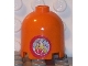 Lot ID: 18236792  Part No: 30151pb01  Name: Brick, Round 2 x 2 x 1 2/3 Dome Top with Round Flame Pattern (Sticker) - Sets 3143 / 3148