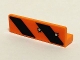 Part No: 30413pb045  Name: Panel 1 x 4 x 1 with Black and Orange Danger Stripes, 2 Bullet Holes Pattern (Sticker) - Set 6864