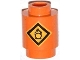 Lot ID: 271105490  Part No: 3062pb043  Name: Brick, Round 1 x 1 with Fire Danger Sign Pattern