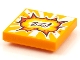 Lot ID: 251568010  Part No: 3068pb1587  Name: Tile 2 x 2 with BeatBit Album Cover - Red, Orange and Yellow Explosion Pattern