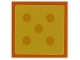 Part No: 3068pb2222  Name: Tile 2 x 2 with 5 Yellow Dots on Bright Light Yellow Background Pattern (Sticker) - Set 41394