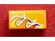 Part No: 3069pb0081R  Name: Tile 1 x 2 with Flames with White Outline Pattern Model Right Side (Sticker) - Set 8641