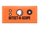 Part No: 3069pb0452  Name: Tile 1 x 2 with Round Buttons and 'DETECT-A-SCOPE' Pattern (Sticker) - Set 76052