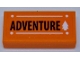 Part No: 3069pb0896  Name: Tile 1 x 2 with Black 'ADVENTURE', White Tree, Lines, and Dots Pattern (Sticker) - Set 41339