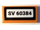 Part No: 3069pb1215  Name: Tile 1 x 2 with 'SV 60384' Pattern (Sticker) - Set 60384