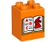 Lot ID: 313991550  Part No: 31110pb093  Name: Duplo, Brick 2 x 2 x 2 with Book with A, B, C and Bunny / Rabbit Pattern