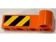Lot ID: 370466548  Part No: 32140pb20R  Name: Technic, Liftarm, Modified Bent Thick L-Shape 2 x 4 with Black and Yellow Danger Stripes Pattern on Inside Model Right Side (Sticker) - Set 42062