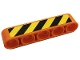 Part No: 32316pb065L  Name: Technic, Liftarm Thick 1 x 5 with Black and Yellow Danger Stripes Pattern Model Left Side (Sticker) - Set 42128