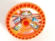 Lot ID: 231709411  Part No: 32349pb01  Name: Technic, Disk 5 x 5 - RoboRider Talisman Wheel, Ninja Mold with Robot Pattern