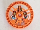 Lot ID: 128020055  Part No: 32350pb01  Name: Technic, Disk 5 x 5 - RoboRider Talisman Wheel, Twin Saw Mold with Robot Pattern