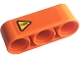 Part No: 32523pb35L  Name: Technic, Liftarm Thick 1 x 3 with Electricity Danger Sign Pattern (Sticker) - Set 42141