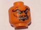 Lot ID: 327359903  Part No: 3626cpb1601  Name: Minifigure, Head Alien with Black Arched Curly Eyebrows, Moustache Fu Manchu, Clenched Teeth Pattern - Hollow Stud
