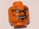 Part No: 3626pb1601  Name: Minifigure, Head Alien with Black Arched Curly Eyebrows, Moustache Fu Manchu, Clenched Teeth Pattern