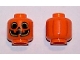 Part No: 3626pb2485  Name: Minifigure, Head Pumpkin Jack O' Lantern with Yellow Outlines Pattern (BAM)