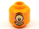Part No: 3626pb2770  Name: Minifigure, Head Alien Medium Lavender Spots, Large Yellowish Green Eye Cyclops Pattern