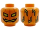Part No: 3626pb3922 Name: Minifigure, Head Pumpkin Jack O' Lantern with Lime Eyes, Mouth and Shapes on Back, Dark Orange Vertical Lines and Dots Pattern Part No: 3626pb3922 Name: Minifigure, Head Pumpkin Jack O' Lantern with Lime Eyes, Mouth and Shapes on Back, Dark Orange Vertical Lines and Dots Pattern