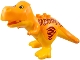Lot ID: 295294378  Part No: 36327c01pb01  Name: Duplo Dinosaur Tyrannosaurus rex with Fixed Bright Light Orange Stomach and Legs and Printed Dark Red Stripes, Black and Yellow Eyes Pattern