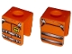 Part No: 3840pb17  Name: Minifigure Vest with Straps and Fire Logo Pattern (Stickers) - Set 7239