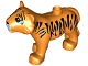 Part No: 38834c01pb01 Name: Duplo Tiger Adult with White Muzzle, Black Stripes, Nose and Eyes Almond Shaped Pattern Part No: 38834c01pb01 Name: Duplo Tiger Adult with White Muzzle, Black Stripes, Nose and Eyes Almond Shaped Pattern