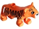 Part No: 38834c01pb02  Name: Duplo Tiger Adult with White Muzzle, Black Stripes, Nose and Eyes Semicircular Pattern