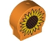Part No: 41970pb05  Name: Duplo, Brick 1 x 2 x 2 Round Top with Sunflower Pattern