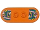 Part No: 42511pb35  Name: Minifigure, Utensil Skateboard Deck with Bright Pink, Coral, Dark Turquoise, Lime and White Geometric Shapes Pattern (Stickers) - Set 41751