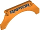 Part No: 42545pb003  Name: Technic, Panel Car Mudguard Arched 13 x 2 x 5 Straight Top with 'RAPTOR' Pattern