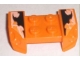 Part No: 44674pb12  Name: Vehicle, Mudguard 2 x 4 with Headlights Overhang with Orange and Black Decorative Pattern on Both Sides (Stickers) - Set 8211