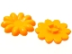 Lot ID: 376627816  Part No: 45455  Name: Clikits, Icon Flower 10 Petals 2 x 2 Large with Pin, Frosted (Solid and Transparent Colors)